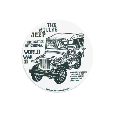 The Battle of Kohima Jeep-WH-Fridge Magnet
