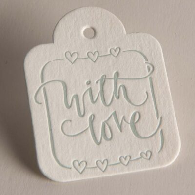 Gift Tags pack 5pcs - with love