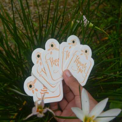 Gift Tags pack 5pcs - Thank You