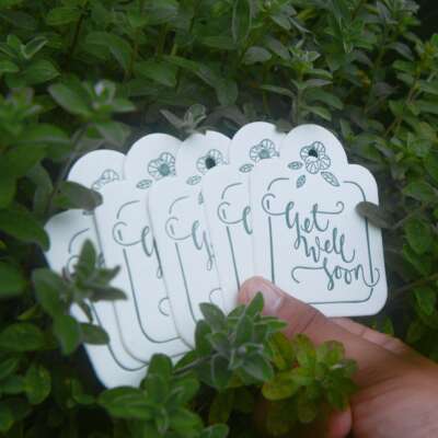 Gift Tags pack 5pcs - Get Well Soon