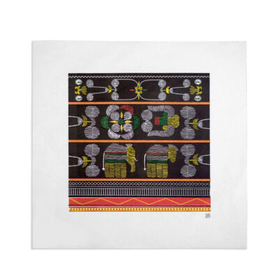 Chakhesang Naga Weave Motifs-Art Print 10"x10"